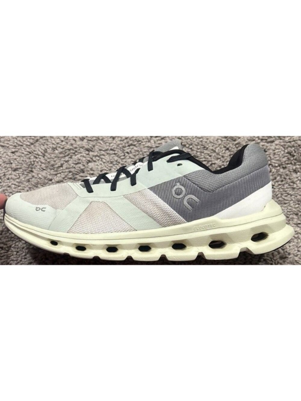 Womens 9 On Cloud Runner Running Walking Sneakers Shoes Active Frost Aloe